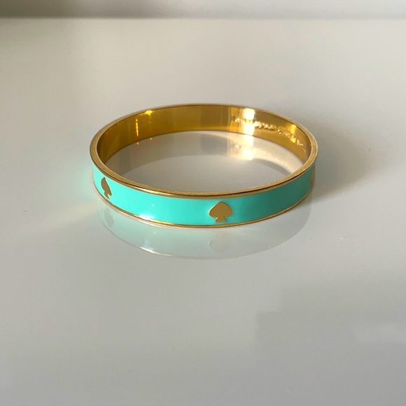 kate spade Jewelry - Kate spade mint and gold bangle